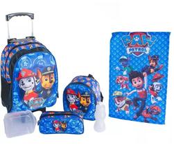 Kit Mochila De Rodinhas Patrulha Canina + Lancheira + Estojo Kit Mochila De Rodinhas Patrulha Canina + Lancheira + Estojo