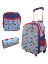 Kit mochila de rodinhas pequena carro creche infantil escolar criança a partir de 1 ano bolsa menino Kit mochila de rodinhas pequena carro creche infantil escolar criança a partir de 1 ano bolsa menino