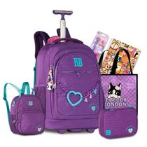 Kit Mochila de Rodinhas Rebecca Bonbon Escolar Juvenil Original Nova 2026
