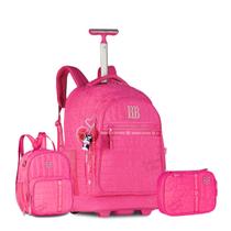 Kit Mochila De Rodinhas Rebecca Bonbon Lancheira Estojo Feminina Escolar Original Kit Mochila De Rodinhas Rebecca Bonbon Lancheira Estojo Feminina Escolar Original