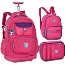 Kit Mochila de Rodinhas Rebecca Bonbon Urban Mix Original Lancheira Térmica Estojo Kit Mochila de Rodinhas Rebecca Bonbon Urban Mix Original Lancheira Térmica Estojo