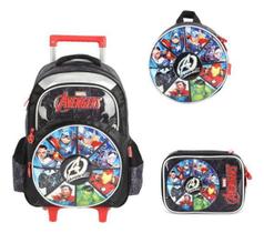 Kit Mochila De Rodinhas Vingadores Avengers