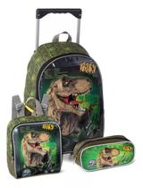 Kit Mochila Dinossaurro Lancheira Térmica Estojo Infantil Seanite