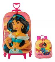 Kit mochila diplomata 3d jasmine com lancheira