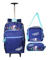 Kit Mochila Divertidamente Rodinhas Infantil Escolar Lanch Kit Mochila Divertidamente Rodinhas Infantil Escolar Lanch