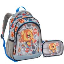 Kit Mochila e Estojo Creche Infantil Frente Transparente Kit Mochila e Estojo Creche Infantil Frente Transparente