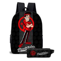 Kit Mochila e Estojo Escolar Anime do Menino Enaldinho