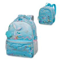 Kit Mochila e Estojo Escolar Infantil Coleção Pack Me Pacific