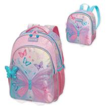 Kit Mochila e Estojo Escolar Infantil Coleção Pack Me Pacific