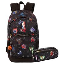 Kit Mochila E Estojo Escolar Infantil Juvenil Masculina NBA Oficial Sestini