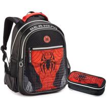 Kit Mochila e Estojo Escolar Infantil Spider