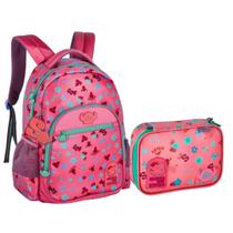 Kit Mochila e Estojo Escolar Juvenil Tsum Tsum Stitch