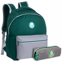Kit Mochila E Estojo Escolar Time Palmeiras Oficial Verdão