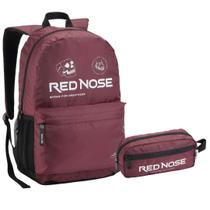 Kit Mochila e Estojo Masculina Escolar Red Nose