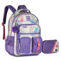 Kit Mochila e Estojo RB Holográfico Original Kit Mochila e Estojo RB Holográfico Original
