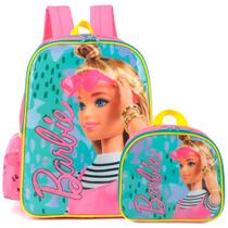 Kit Mochila e Lancheira Barbie Moderna Escolar Viagem menina - Luxcel