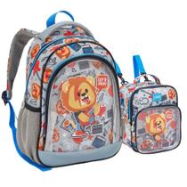 Kit Mochila e Lancheira Creche Infantil Frente Transparente