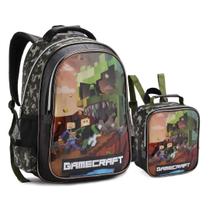 Kit Mochila e Lancheira Creche Infantil Gamecraft Kit Mochila e Lancheira Creche Infantil Gamecraft