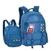 Kit Mochila e Lancheira Escolar com cadarços Rebecca Bonbon