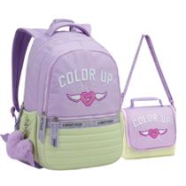Kit Mochila e Lancheira Escolar Feminina ColorUp Notebook