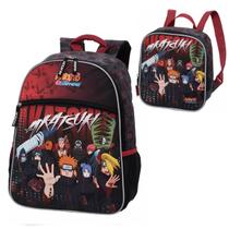Kit Mochila e Lancheira Escolar Naruto Akatsuki Rising 978J Kit Mochila e Lancheira Escolar Naruto Akatsuki Rising 978J