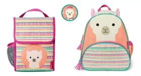 Kit mochila e lancheira infantil zoo lhama skip hop