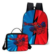 Kit Mochila E Lancheira Termica Escolar Tema Heroi Aranha Lançamento