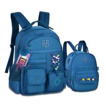 Kit Mochila e Lancheira Térmica Feminino Premium Rebecca Bonbon