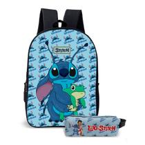 Kit Mochila e o estojo Escolar Masculino Feminino Stitch Volta às Aulas Kit Mochila e o estojo Escolar Masculino Feminino Stitch Volta às Aulas