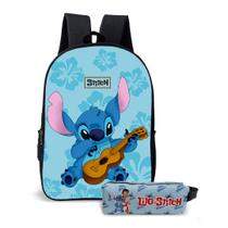 Kit Mochila e o estojo Escolar Masculino Feminino Stitch Volta às Aulas Kit Mochila e o estojo Escolar Masculino Feminino Stitch Volta às Aulas