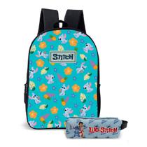 Kit Mochila e o estojo Escolar Masculino Feminino Stitch Volta às Aulas Kit Mochila e o estojo Escolar Masculino Feminino Stitch Volta às Aulas