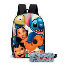 Kit Mochila e o estojo Escolar Masculino Feminino Stitch Volta às Aulas Kit Mochila e o estojo Escolar Masculino Feminino Stitch Volta às Aulas
