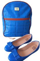 Kit Mochila e sapatilha Azul Atlântida