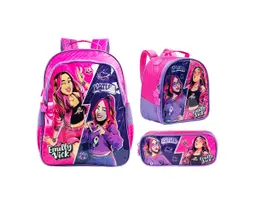Kit Mochila Emilly Vick E Katlen Costas Meninas Escolar Aula