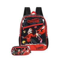 Kit Mochila Enaldinho Costas E Estojo Duplo Escolar Meninos