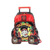 Kit Mochila Enaldinho Rodas Lancheira E Estojo Box Vermelho