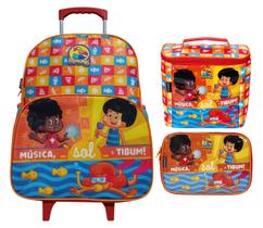 Kit Mochila Esc. Infantil + Lancheira + Estojo 3 Palavrinhas Cor:Vermelho Kit Mochila Esc. Infantil + Lancheira + Estojo 3 Palavrinhas Cor:Vermelho