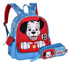Kit Mochila Escolar 101 Dálmatas Infantil Com Estojo Disney