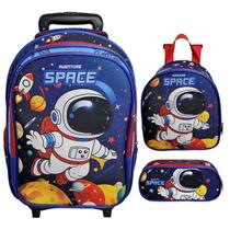 Kit Mochila Escolar Astronauta Com Rodinhas Kit Mochila Escolar Astronauta Com Rodinhas