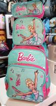 Kit mochila escolar barbie bailarina com lancheira e porta lápis