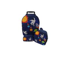 Kit mochila escolar carrinho Astronauta