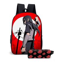 Kit Mochila Escolar Com Estojo Infantil Naruto Volta Às Aula