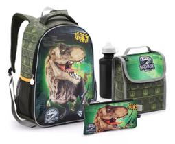 Kit Mochila Escolar Completo Infantil Dinossauro Rex Costas Kit Mochila Escolar Completo Infantil Dinossauro Rex Costas