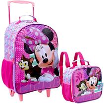 Kit Mochila Escolar de Rodinhas Minnie e Fígaro Lancheira - Xeryus Kit Mochila Escolar de Rodinhas Minnie e Fígaro Lancheira - Xeryus