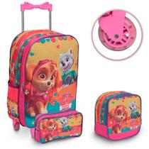 Kit Mochila Escolar De Rodinhas Paw Patrol Lancheira Térmica