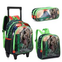 kIT MOCHILA ESCOLAR DINOSSAURO BAKPAK