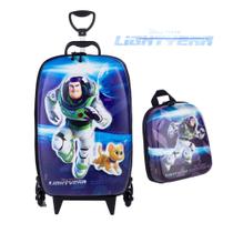 Kit mochila escolar diplomata maxtoy 3d buzz lightyear com lancheira