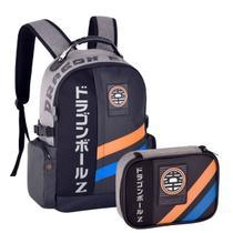Kit Mochila Escolar Dragon Ball Z Grande De Costas Com Compartimento Para Notebook E Estojo Box Organizador Juvenil Clio Kit Mochila Escolar Dragon Ball Z Grande De Costas Com Compartimento Para Notebook E Estojo Box Organizador Juvenil Clio
