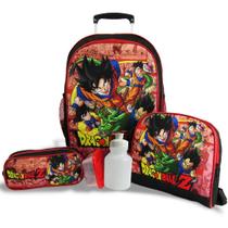 Kit Mochila Escolar Dragon Ball Z Super Rodinhas