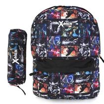 Kit mochila escolar e estojo - wolverine x men marvel